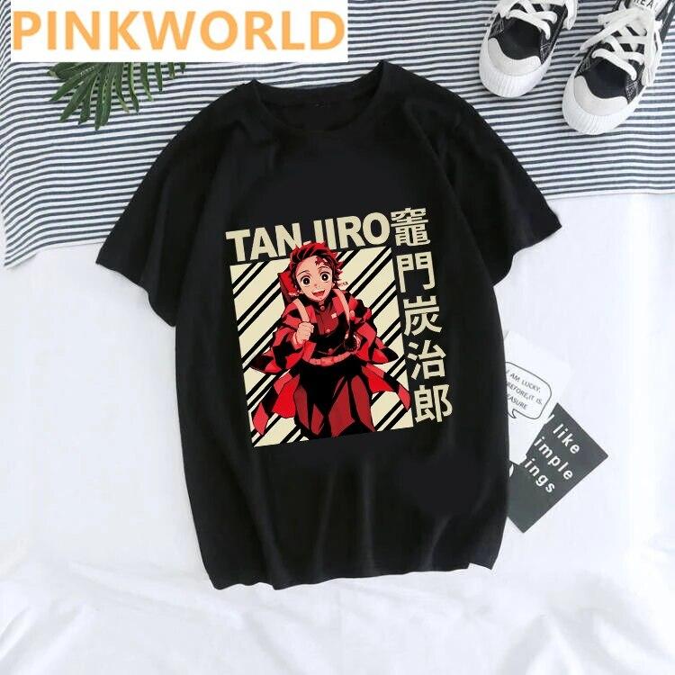 Japanese Anime Cartoon Funny Fashioin WoUnisex T-shirt Print Ladies T-shirt Casual Basis O-collar Black Shirt Short Sleeve Tshirt