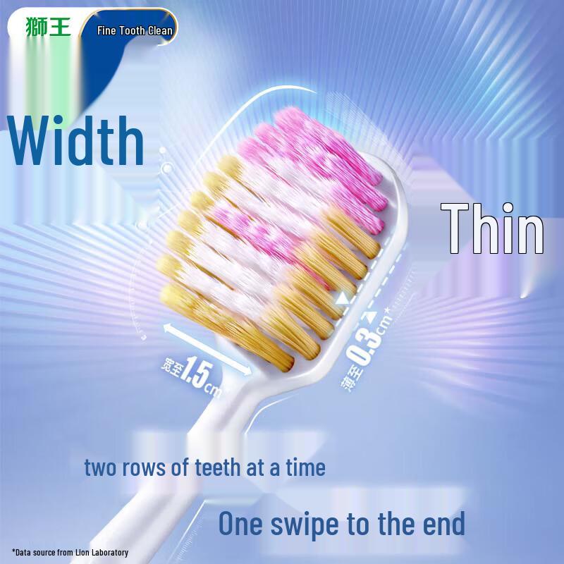 Lion Fine Tooth Clean Pearl White Soft Toothbrush