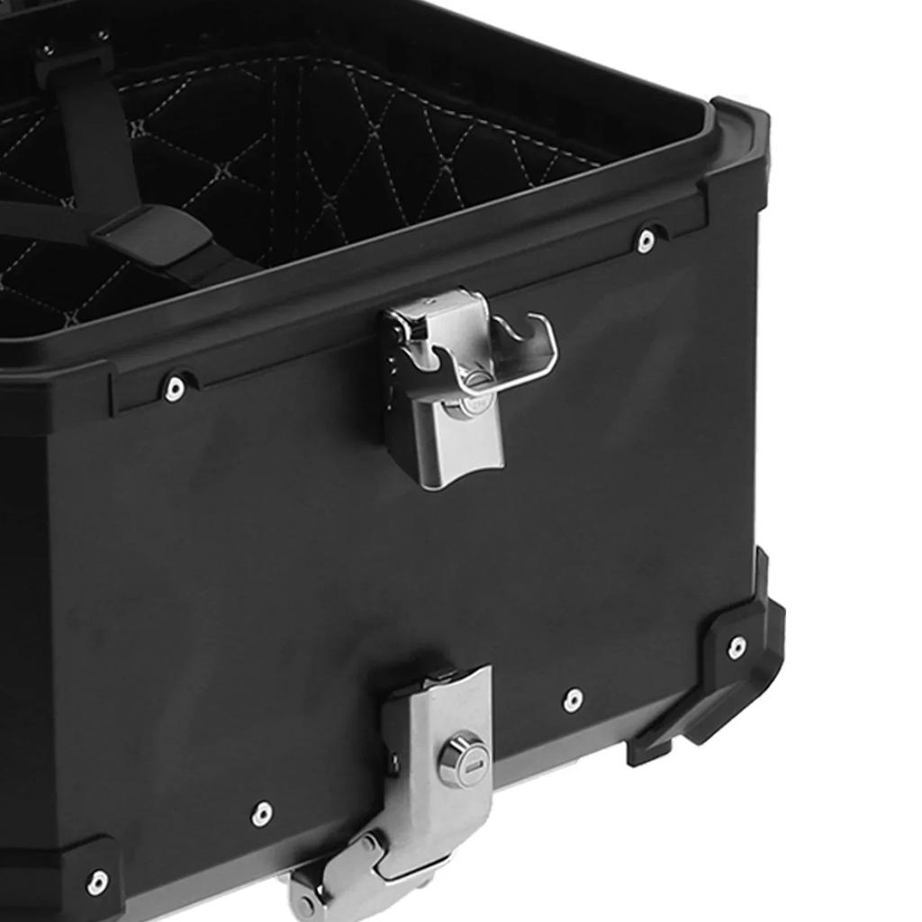 Мотоциклетный ящик для хранения Задний кофр Багажник Верхний кофр Черный 45 л Мотоциклетный Алюминиевый Верхний кофр Задний кофр Багаж