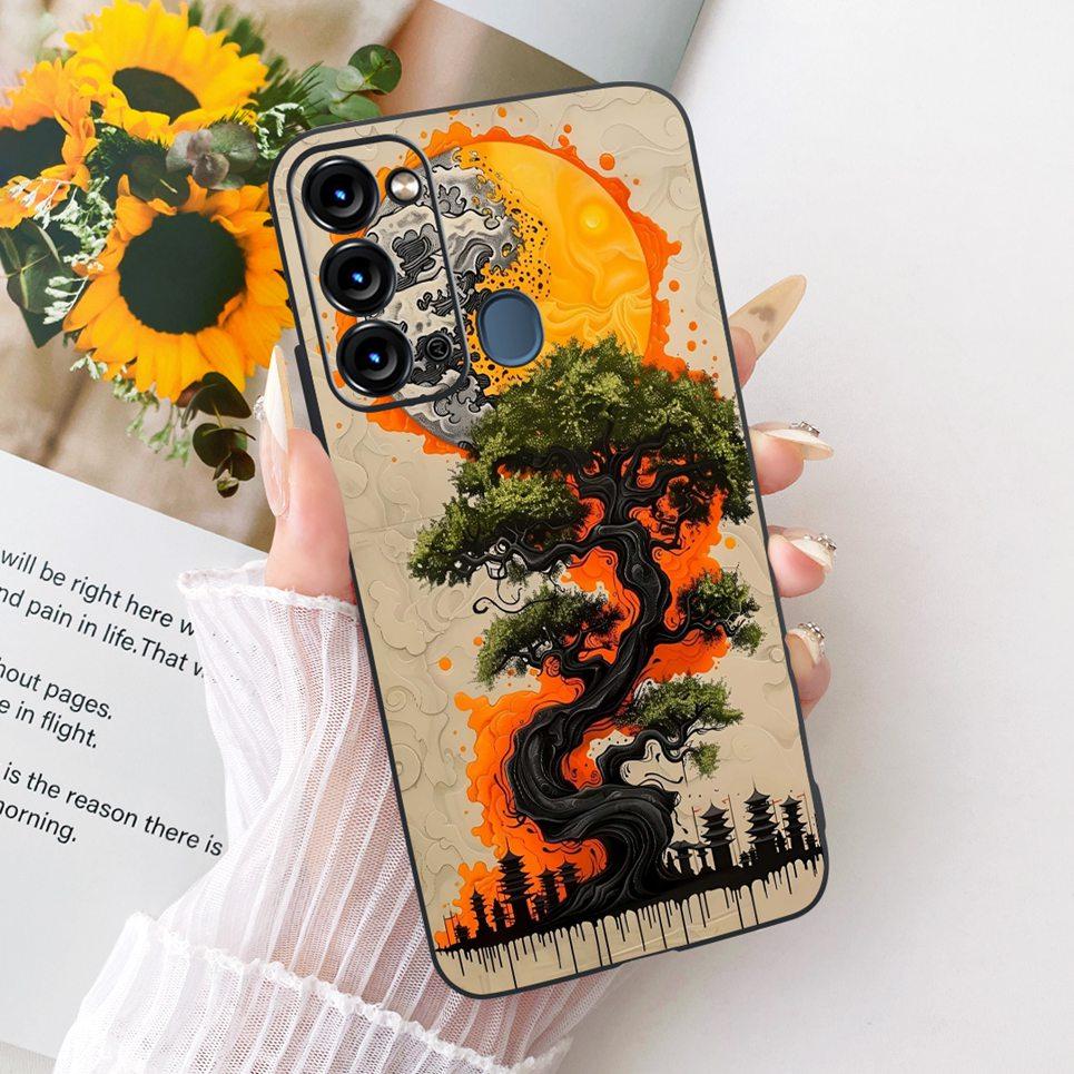 Soft Clear Silicone Casing For Itel Vision 3 Turbo Phone Case Vision 2S Cover Cartoon Cat Dragon Flower Butterfly Pattern Coque