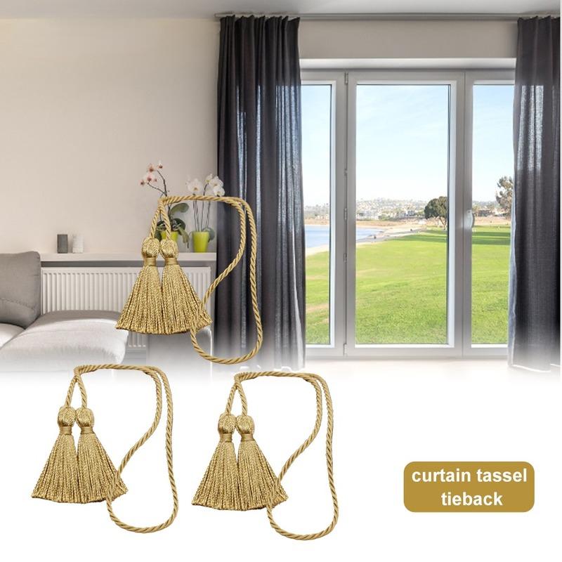 Украшение окна Гостиная Занавес Галстук Полиэстер Офисный шаровой держатель Повязка Ручная веревка с кисточкой