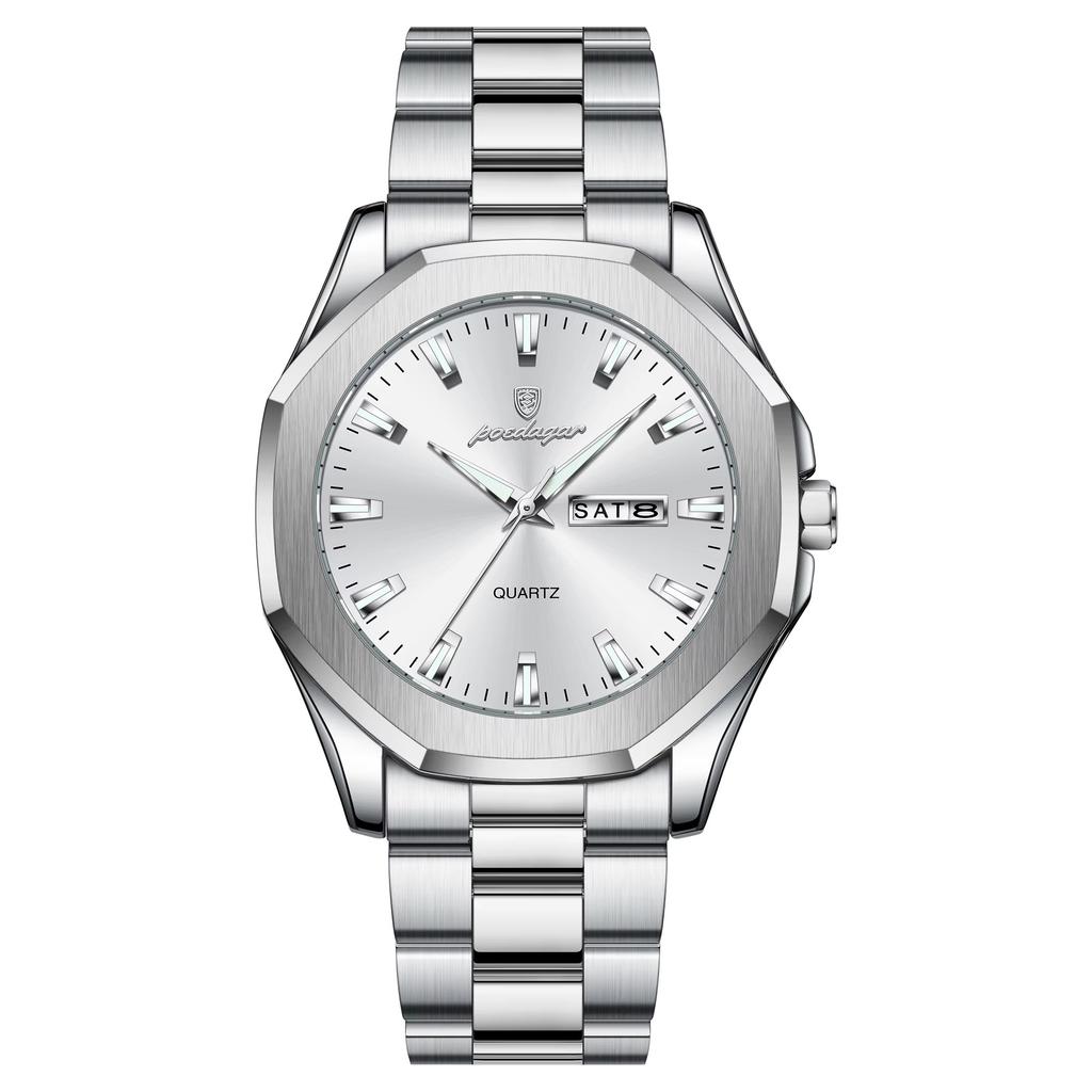 Топ Бренд Роскошные Новые Мужские Часы Водонепроницаемые Светящиеся Кварцевые Календарь Наручные Часы