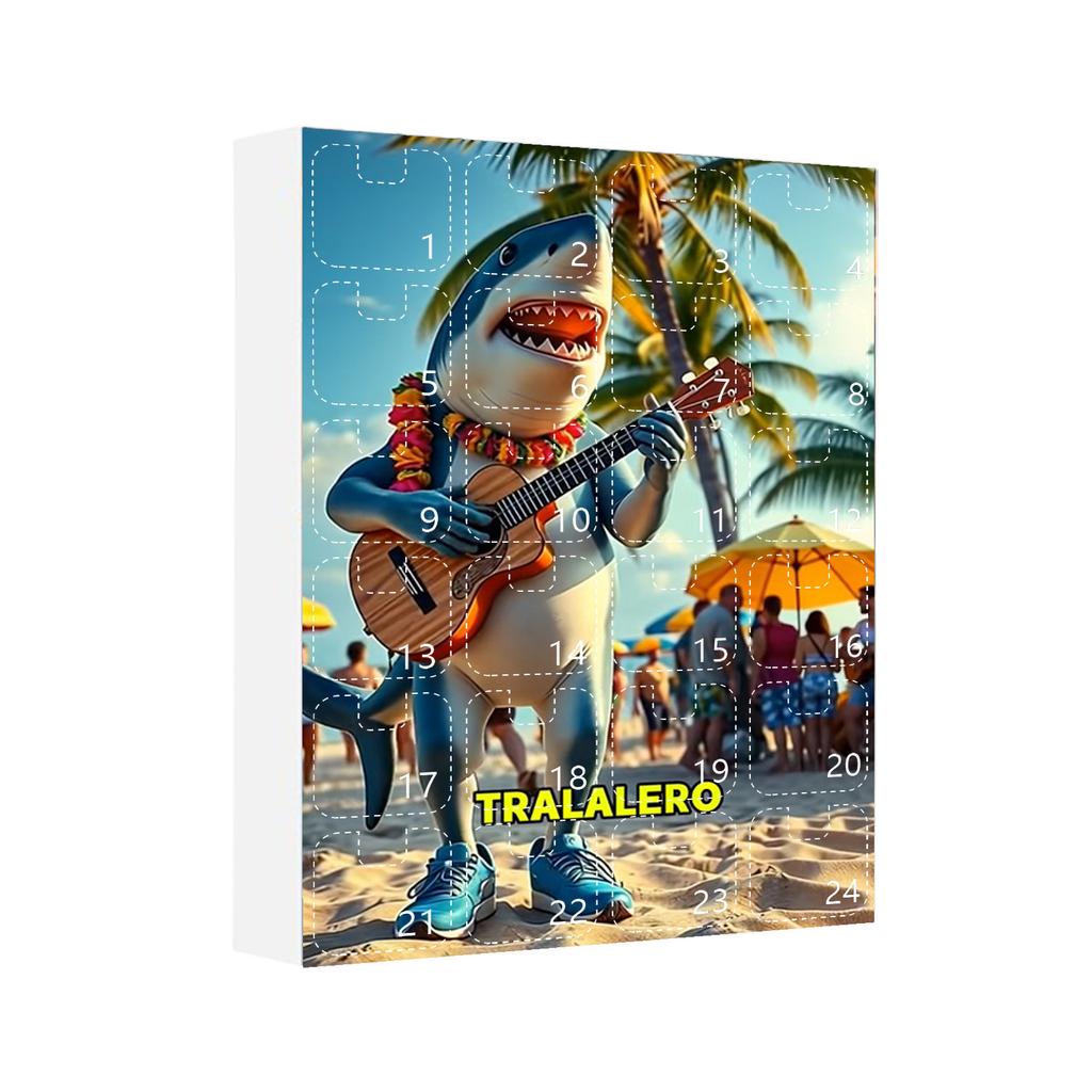 Итальянский Брейнрот Адвент-календарь,Хэллоуин Адвент-календарь 2025,2D Плоские Акриловые Итальянские Брейнрот Игрушки,24-дневная Итальянская Брейнрот Фигурка на Хэллоуин