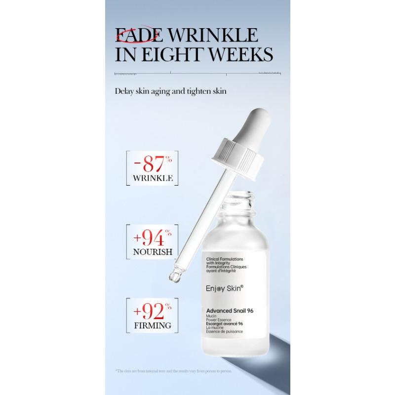 Улиточная эссенция Осветляющая двойная эссенция для лица Подтягивающая Отбеливающая Увлажняющая Восстанавливающая Улучшающая Темно-желтый