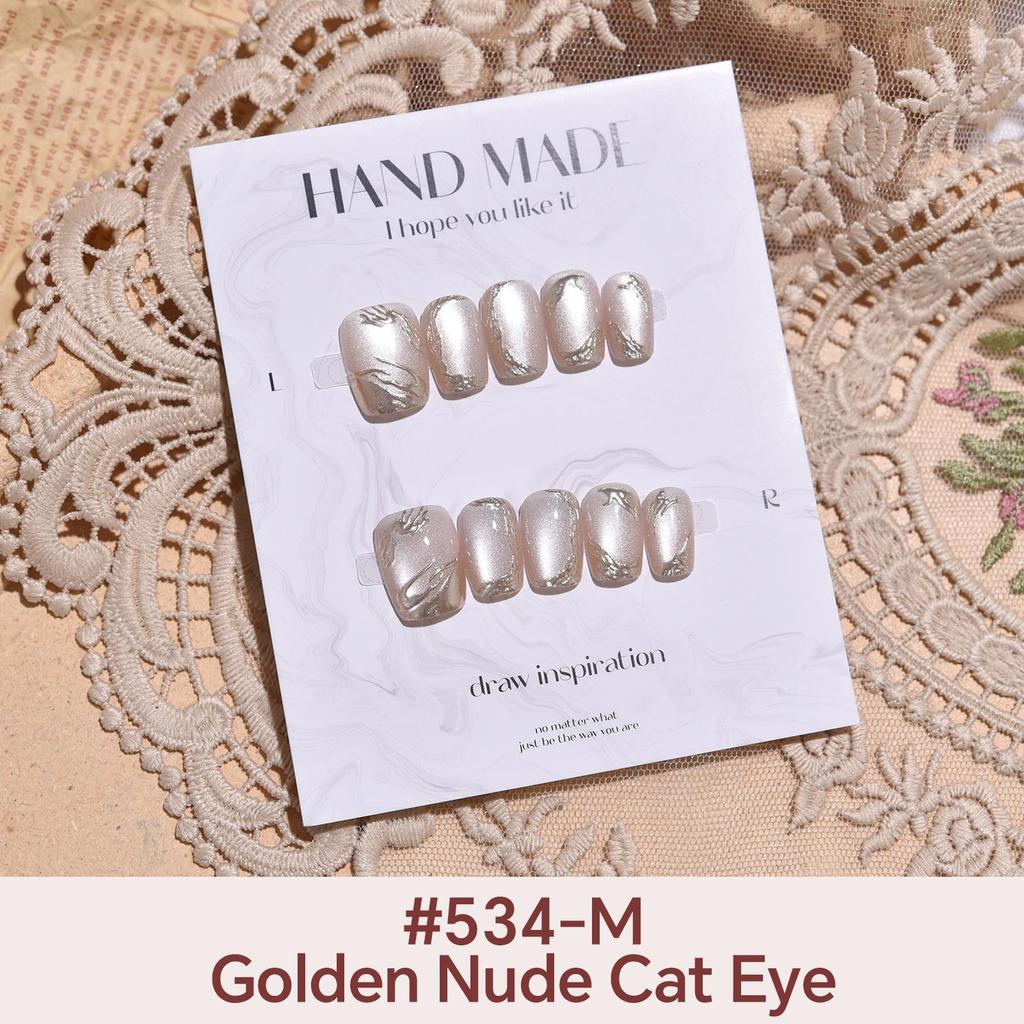 27Style Choice кошачий глаз накладные ногти короткие ручной работы накладные ногти с наклейками инструменты полное покрытие типсы с желеобразным клеем