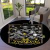 Круглый ковер Wu-Tang Clan, Ковер для гостиной, спальни, дивана, игровой комнаты, Нескользящий коврик для пола