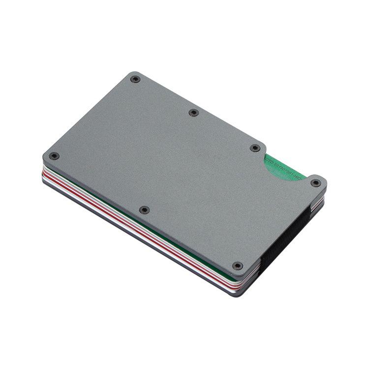 Алюминиевый держатель для кредитных карт с блокировкой RFID и настраиваемым логотипом