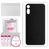 apgo Protective Skin Sticker for the Back Compatible with Motorola Moto E (2020), Wrap Film, Foil, Vinyl - Pattern Carbon Black