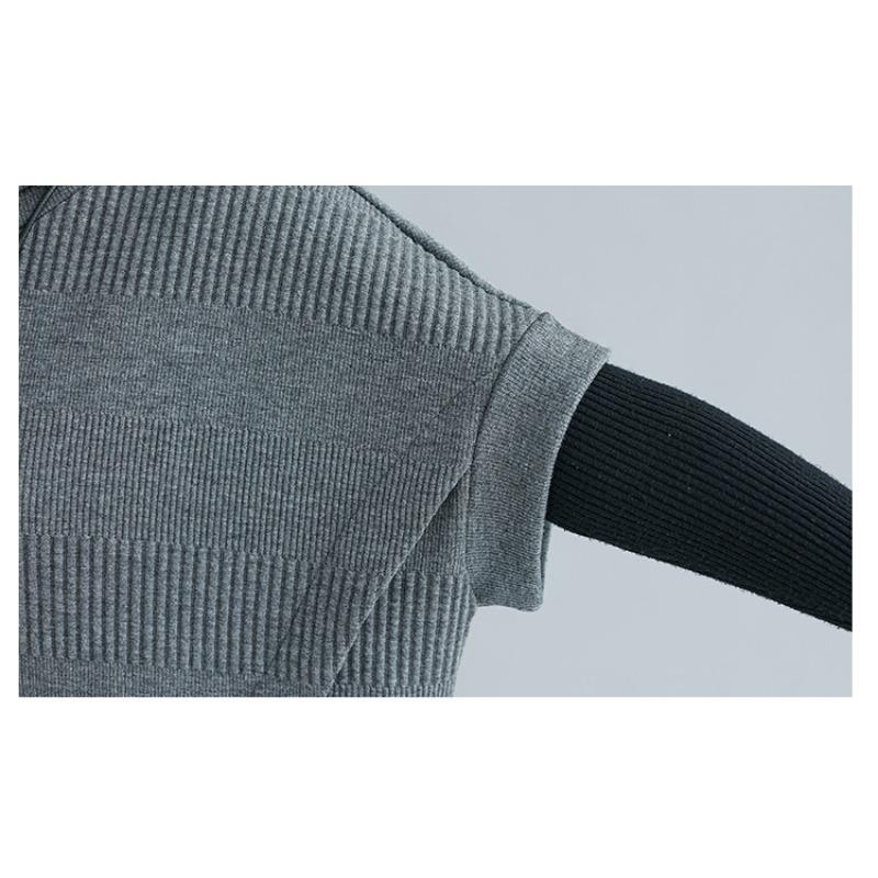 DIMANAF Women Pullovers Sweatshirts Thicken Plus Size Turtleneck Lady Tops Loose Bat Sleeve Shirts Dress Oversize Winter Autumn