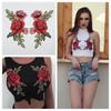 2 шт. Водорастворимая вышивка Мода Вышитые нашивки Шитье DIY Нижнее белье Цветок на грудь Тканевая наклейка Полиэстер