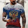Fashion Printing Hot Selling 3D Men's Knitwear Summer Casual O-neck Short Sleeved Loose Top T-shirt Men's Quick Drying T-shirt