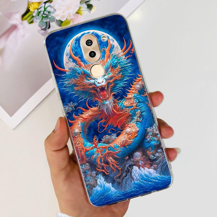 For Honor 6X Case BLN-AL10 BLL-L22 BLN-L21 Cover Fashion Flower Clear Silicone Soft Funda For Huawei Mate 9 Lite GR5 2017 Bumper