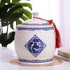 Керамическая рисовая банка Jingdezhen с крышкой - Влаго- и насекомозащитный контейнер для хранения