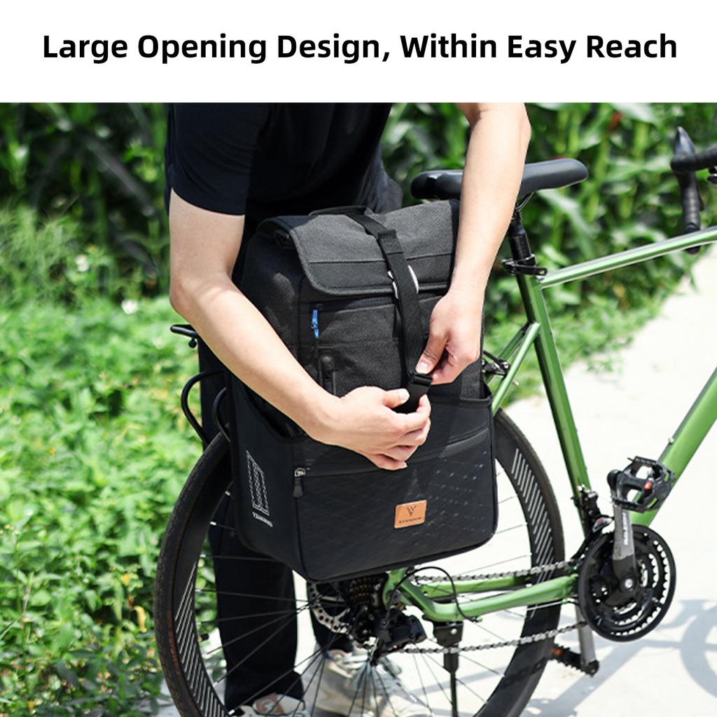 RZAHUAHU 21L Bike Panniers Multifunctional Waterproof Bike Bag Rear Rack Seat Bag for Road Mountain