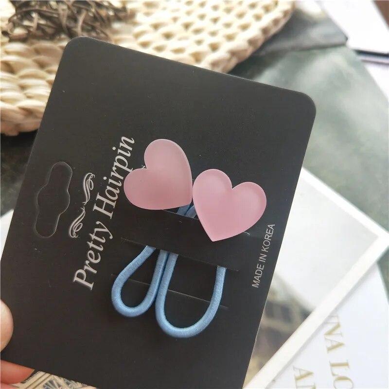 2 шт. эластичные ленты для волос для маленьких девочек, яркие цвета, кольцо для волос, веревка для волос, детские головные уборы, детские аксессуары для малышей