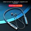 Bluetooth-гарнитура с подвеской на шею, беспроводная спортивная, сверхдолгая жизнь, шумоподавление, дисплей питания, можно вставить карту