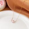Minimalist Gold-Tone Freshwater Pearl Necklace - Non-Fading Luxury Titanium Steel Women's Clavicle Chain