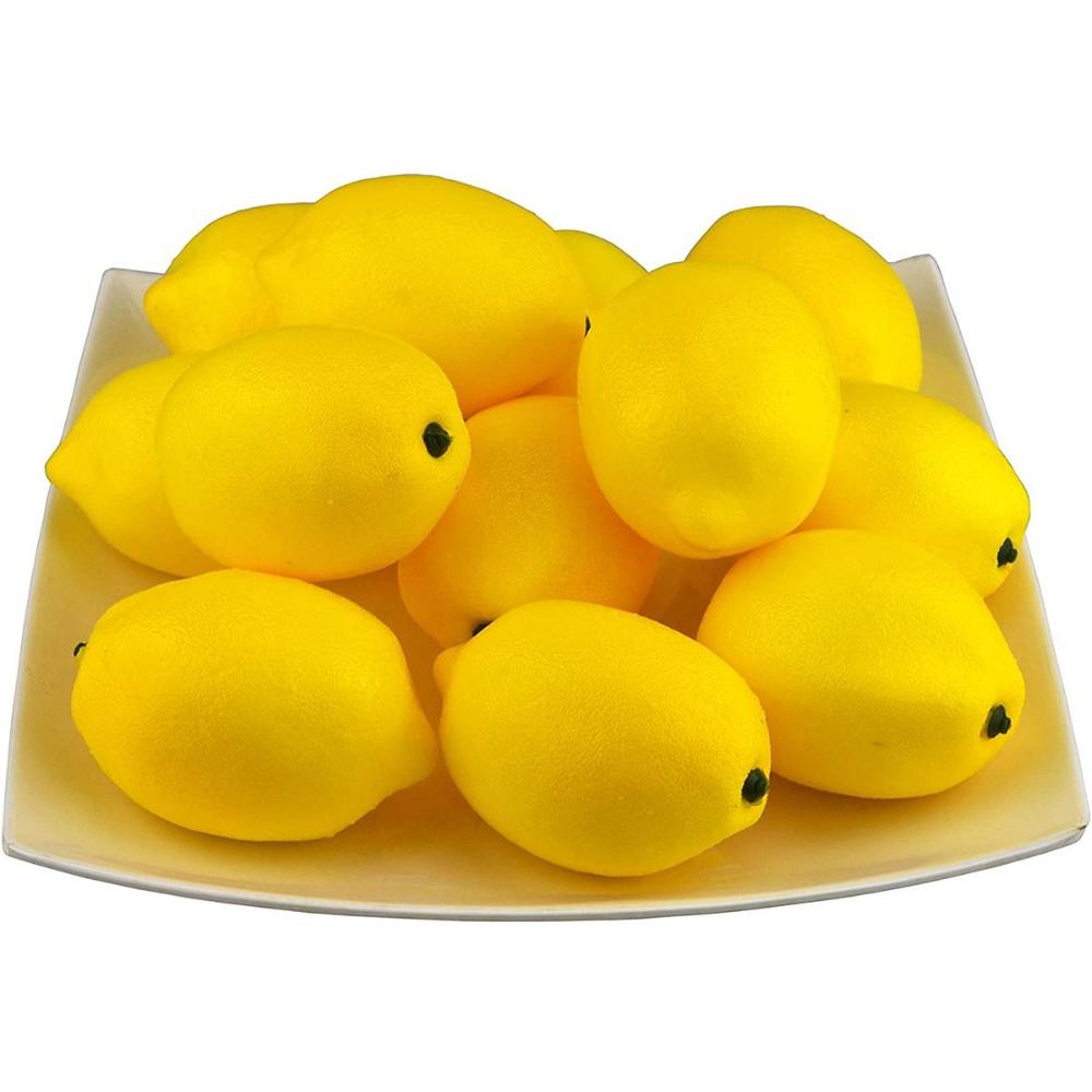 6/10PCS Christmas Wedding Lifelike Kitchen Artificial Lemon Fake Fruit Decoration Simulation