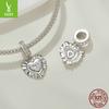 Girly Heart Pillow Diy Pendant, Sweet Dreamy Heart S925 Sterling Silver Bracelet Beaded