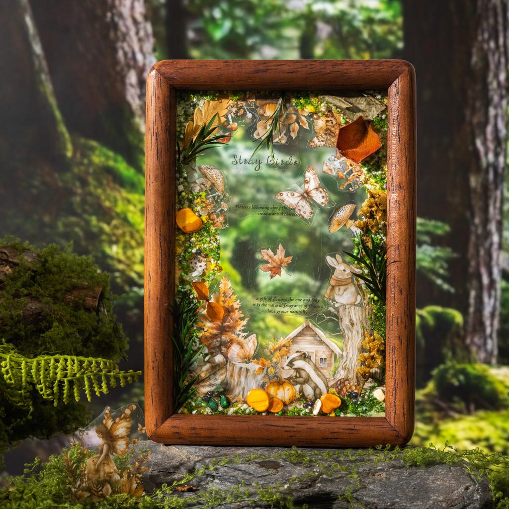 Книга наклеек на тему лесных эльфов 20 листов/пакет для скрапбукинга, DIY, коллажного материала, фонового украшения, журнальных принадлежностей