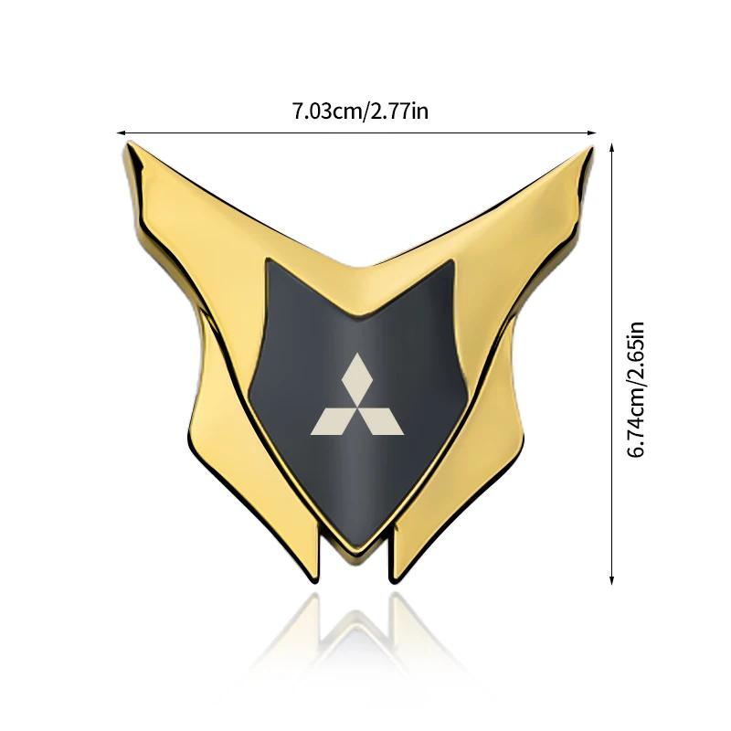 Car Badge Shield Sticker for Mitsubishi Compatible with All Models Pajero Outlander Lancer Eclipse Cross Logo Style Decal Access