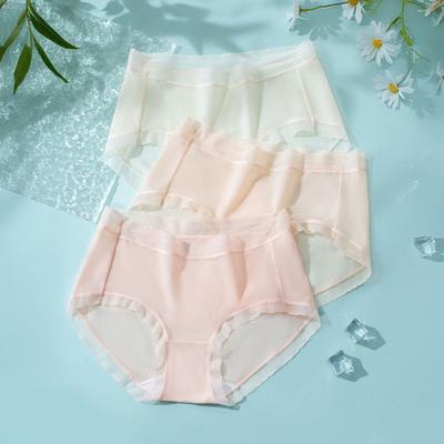 Женское ультратонкое нижнее белье Ice Silk, бесшовные эластичные трусики со средней посадкой, женские