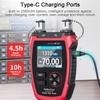 Optical Power Meter with Red Light, 10 Wavelengths, FC SC Connector, Fiber Optic Tester with LCD Screen Fiber