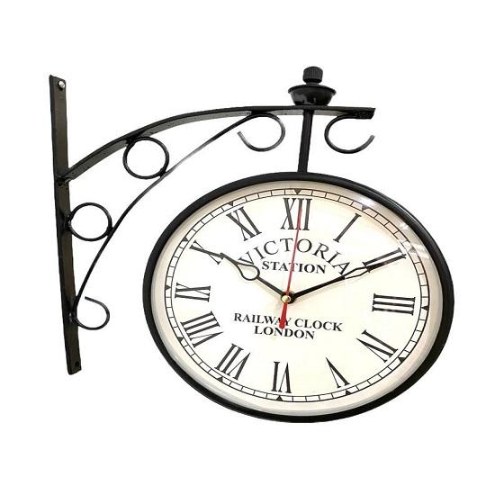 Двухсторонние традиционные часы Victoria Station, уникальные декоративные для дома, офиса