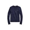 Polo Ss22 однотонный вязаный свитер с V-образным вырезом и длинными рукавами, женский свитер, синий WMPOSWEN6820155-410