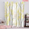 2 шт., 2D печать на ткани Шторы Популярные Желтые Ветви Универсальная Ткань (без стержня) Домашний декор Ldeal для Сезон Домашний декор для