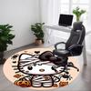Круглый коврик для офиса Хэллоуин Hello Kitty, под офисные стулья, спальня, гостиная, домашний декор a0908122