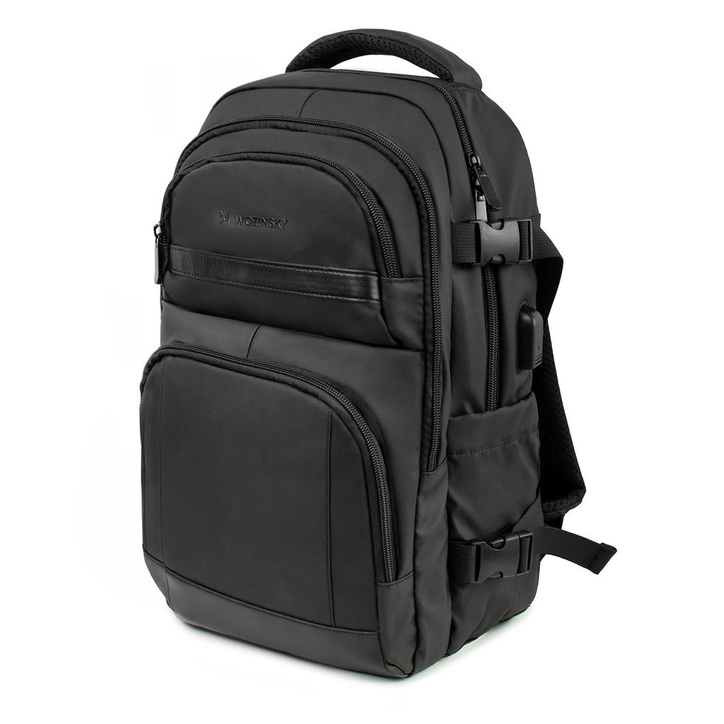 Travel backpack for airplane with laptop pocket 20l 40x20x25 cm - black