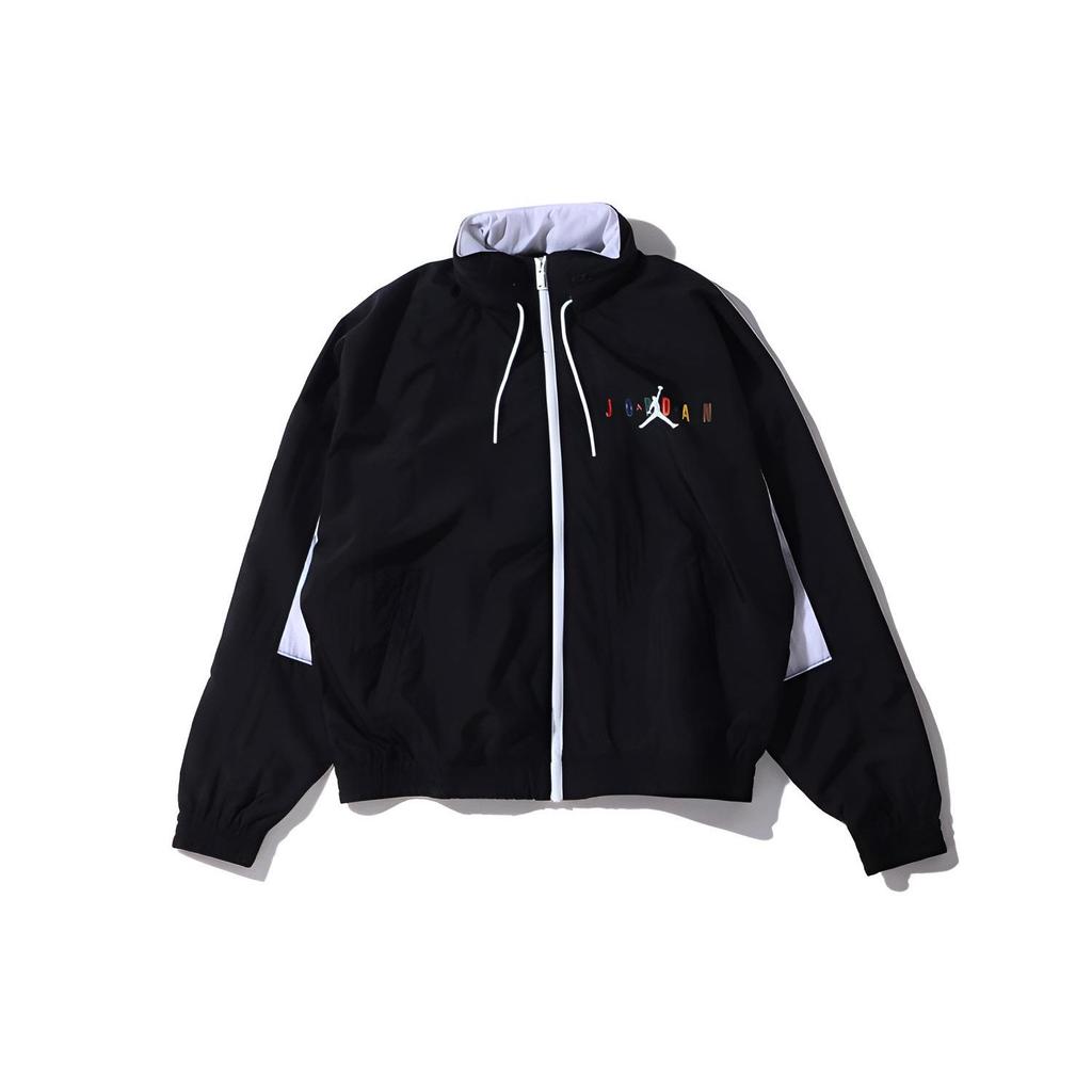 Jordan Спортивная упаковываемая куртка с капюшоном с цветными блоками Sport DNA Мужские куртки Черно-белые CD5748-010