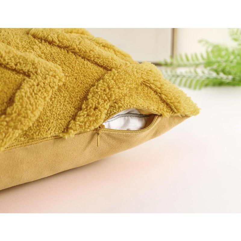 Мягкие Наволочки для Декоративных Подушек Вязание Мех Однотонный Чехол для Подушки Дивана Подушка для Талии Наволочка Защитный Чехол для Подушки Офисный Диван