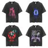 Hot Summer Anime Solo Leveling Sung Jin Woo Print T-shirt Women High Quality Washed Cotton T-shirts Harajuku Plus Size T Shirt