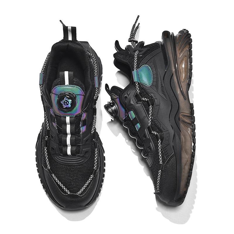 Модные черные повседневные туфли для мужчин, летние кроссовки на платформе для бега, мужские 2024 года, панк-обувь для мужчин