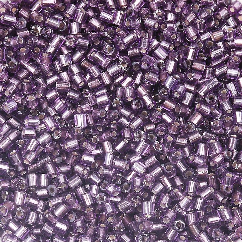 Silver-Plated 2.5mm Colored Glass Seed Beads for DIY Bracelets and Beading Projects
