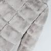 Women's Pink Faux Fur Hooded Puffer Coat Warm Mid-Length Winter Jacket Office Lady