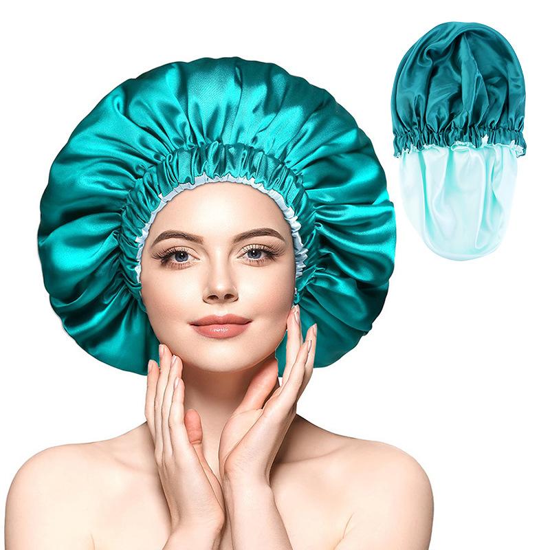 Women's double-layer color round hat sleeping hat headscarf hat beauty and hairdressing tools postpartum