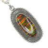Natural Opal Pendant 33.5 ct 925 Sterling Silver Oval Gemstone October Birthday Birthstone