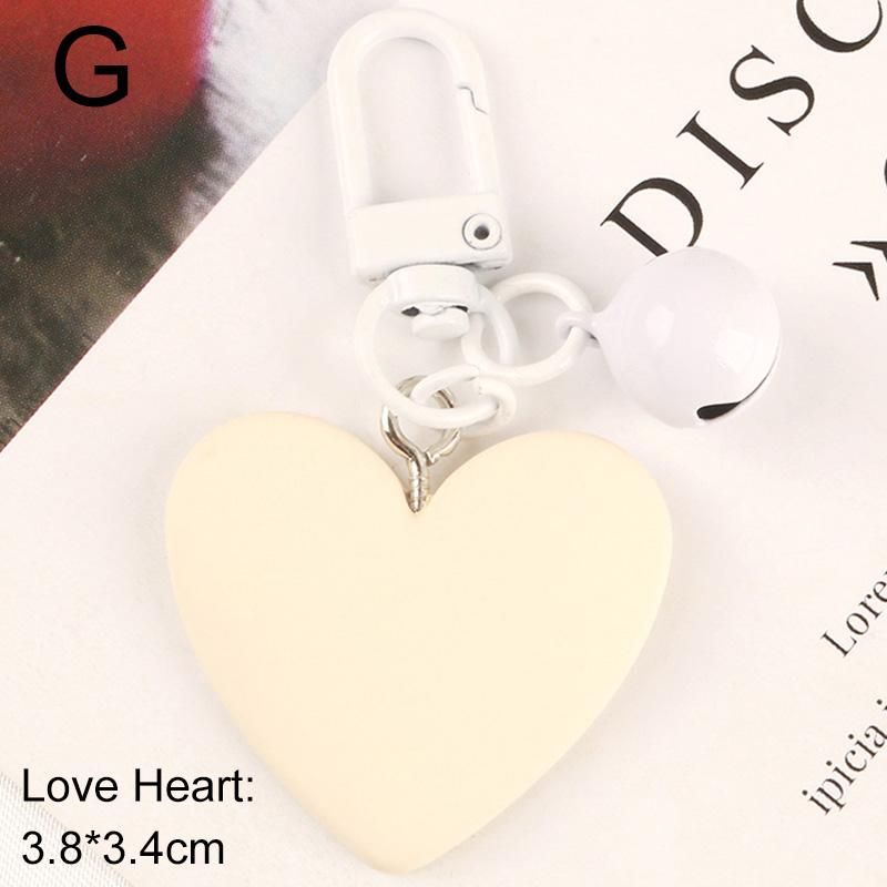 1PC Party Gifts Bells Love Heart Keychain Keyring Keychains Bag Pendants Car Keychains Cute Charms