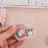 Snap-on Design Mini Pill Box with Lid Pill Packing Box Easy To Carry 2-gird Pill Box  Home
