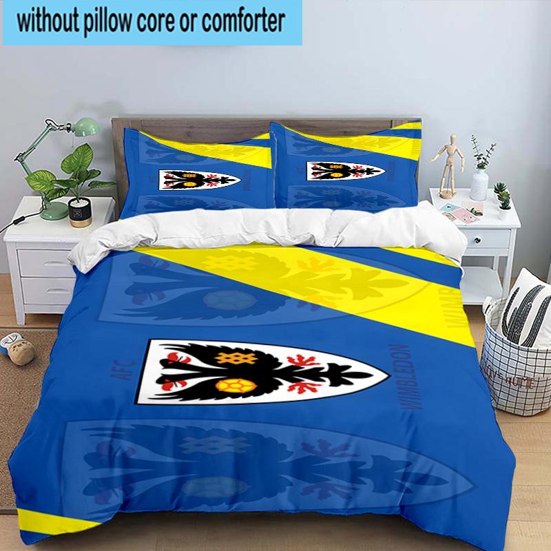 3pcs Afc Crest Printed Bedding Set Duvet Cover Closure Includes 1 Duvet Cover & 2 Pillowcases Bedding Sets Home Decor Gifts