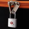 Portable TSA Customs Lock Zinc Alloy Anti-Theft Cabinet Lock with 2 Keys Silver Luggage Lock Travel