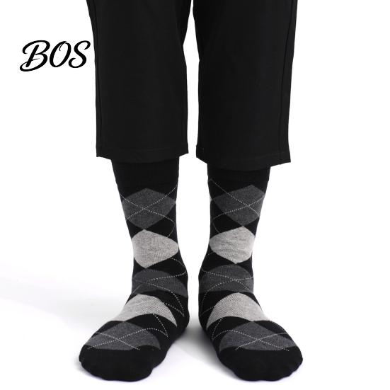 Cotton Dress Socks for Men Men's Socks, Comfortable Crew Sock, Solid, Striped, Plaid, Dotted Non Binding Loose Fit Long Large Business Professional