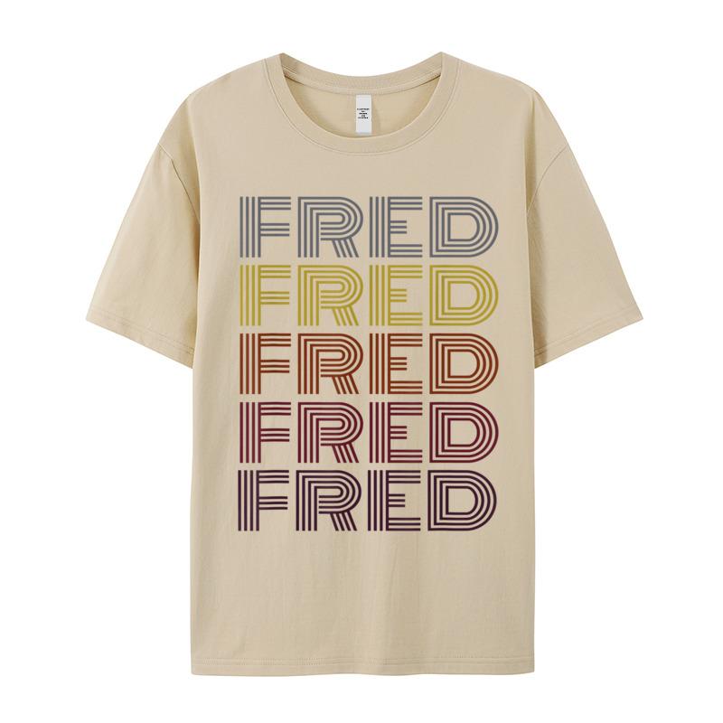 Printing Graphic 365 First Name Fred Crewneck Tshirts Christmas Tees Short Sleeve Boyfriend Funky Cotton Gift Idea T Shirts