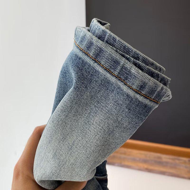 Men's Korean Style Blue Washed Cotton Casual Shorts - Versatile Special Offer