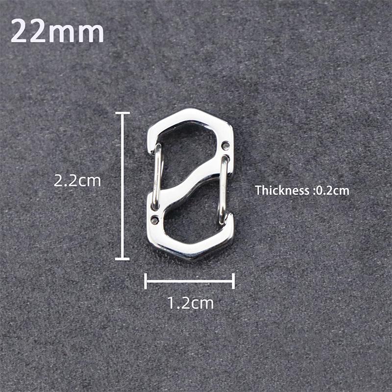 Пряжка для рюкзака из нержавеющей стали S-образный карабин с замком для мини-рюкзаков для отдыха на природе, крючок для багажа, противоугонный ключ-замок