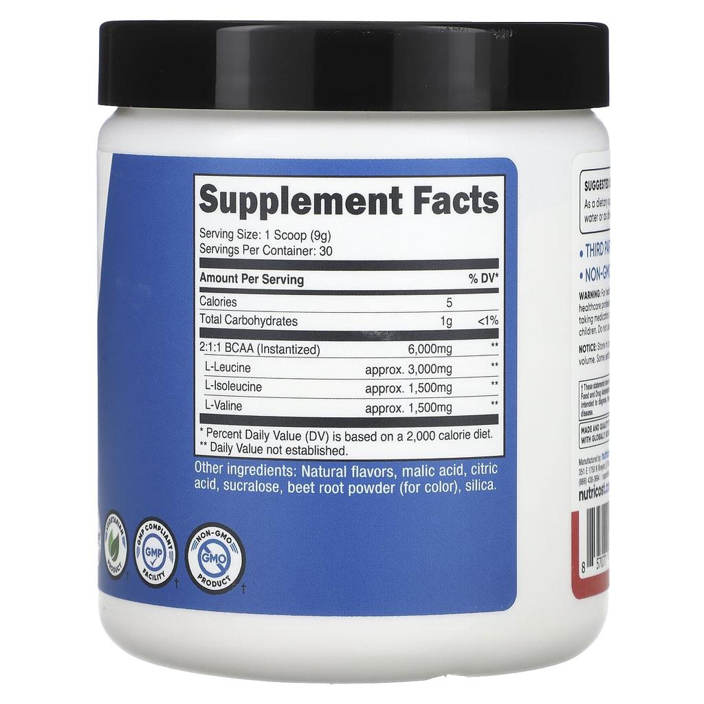 Athletic Performance, Bcaa, Strawberry Kiwi, 270G (9.6Oz)