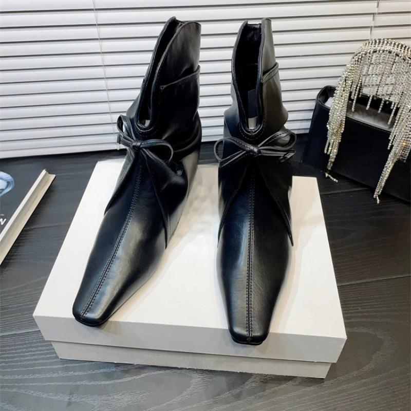 2024 Зима Новые Брендовые Женские Короткие Сапоги Модные Женские Элегантные Короткие Сапоги С Бахромой Туфли С Острым Носом Сапоги в стиле вестерн Новые